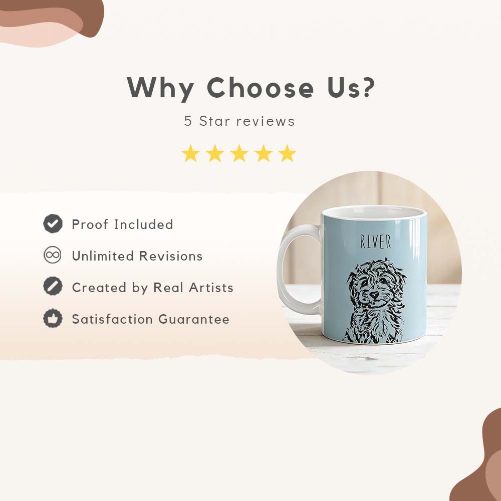 Custom Dog Cat 11oz 15oz Coffee Cup-Personalized Pet Mug with Photo & Name