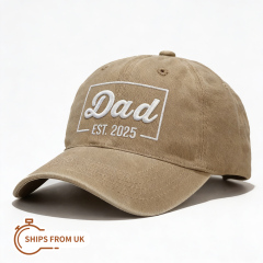 Personalized Dog Cat Pet Name Gift Hat | Custom Year Embroidered Cotton Washed  Cap