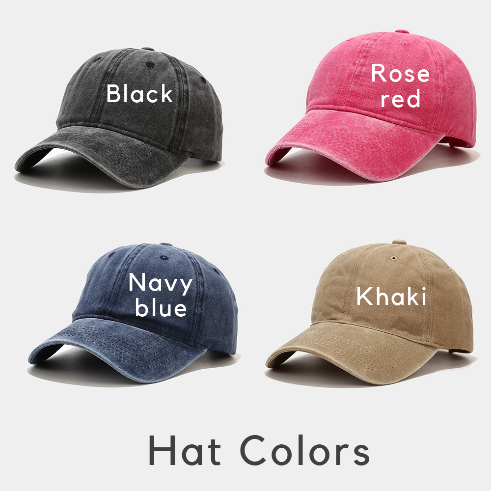 Personalized Dog Cat Pet Name Gift Hat | Custom Year Embroidered Cotton Washed  Cap