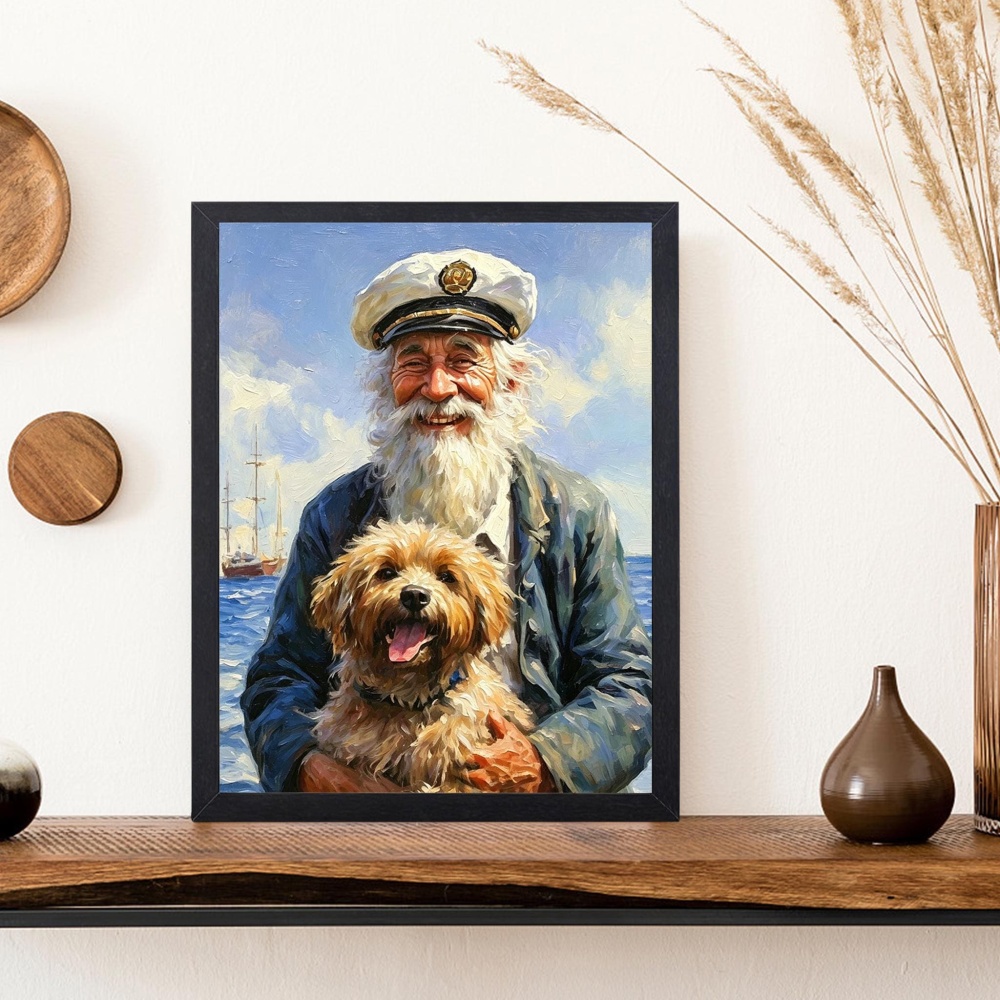 Personalized  Pet Oil Painting Print, Pet Lover Christmas Gift, Custom Pet Memorial Art, Pet Loss Gift, Cat Portraits Using Pet Photo