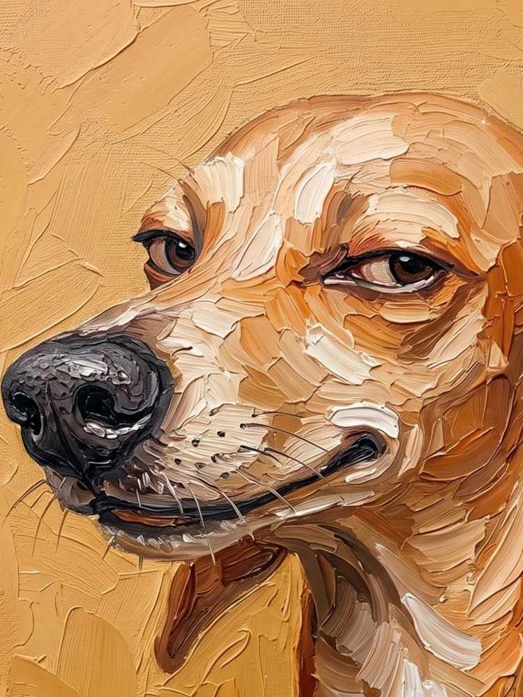 Oil Painting Dog Portrait Framed Realistic Hound Retro Solid Wood Frame Mini Desk Wall Decor Animal Lover Gift