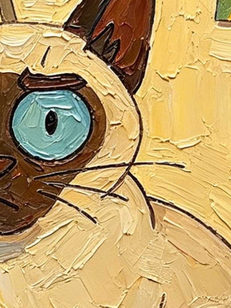 Oil Painting Animal Portrait Framed Whimsical Retro Solid Wood Frame Mini Desk Wall Decor Pet Lover Gift
