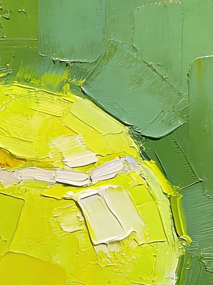 Original Hand-Painted Tennis Ball Oil Painting, Framed Sports Wall Art