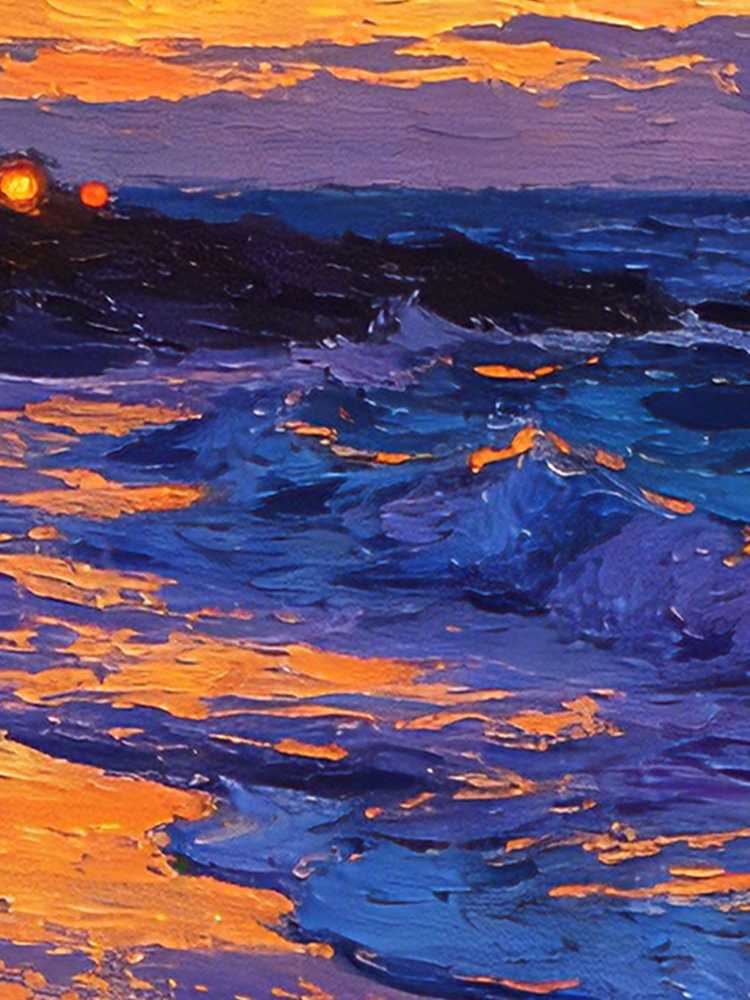 Original Hand-Painted Lighthouse Oil Painting, Framed Coastal Wall Art