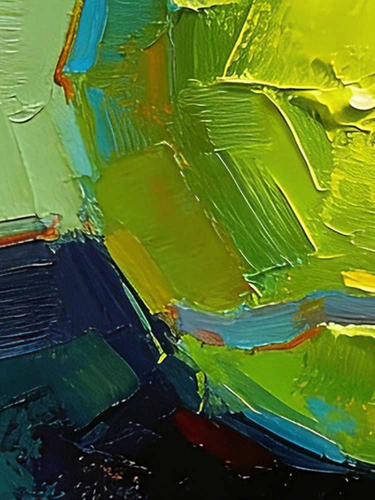Original Hand-Painted Tennis Ball Oil Painting, Framed Sports Wall Art