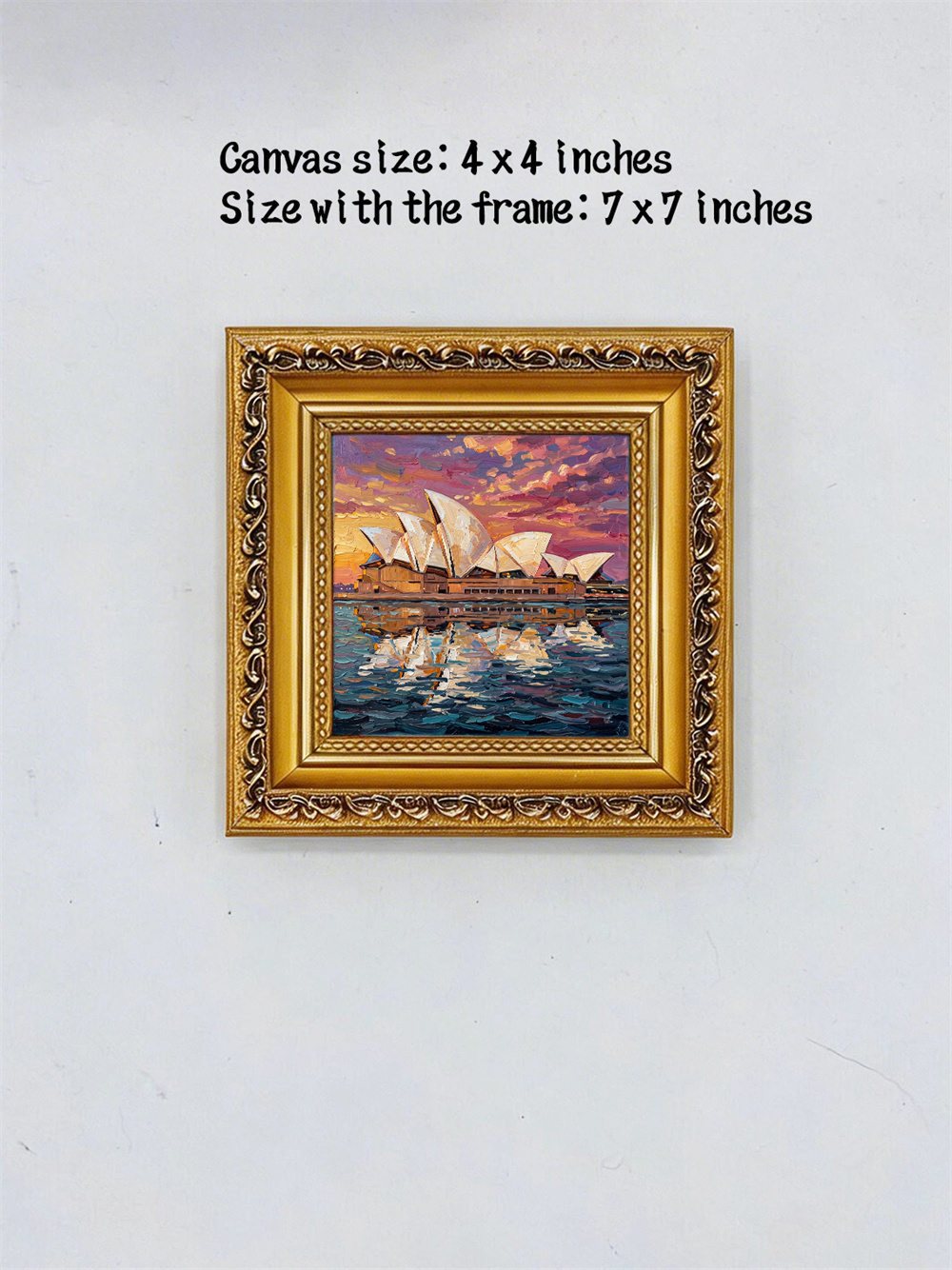 Sydney Opera House Inspired Wood Picture Frame, 4x4 Photo Frame, Australia Travel Wall Decor, Coastal Gift