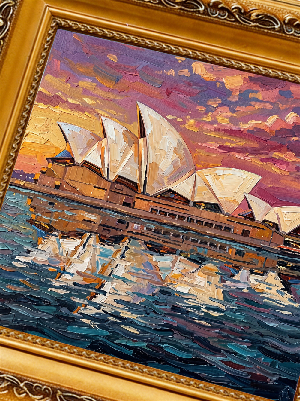Sydney Opera House Inspired Wood Picture Frame, 4x4 Photo Frame, Australia Travel Wall Decor, Coastal Gift