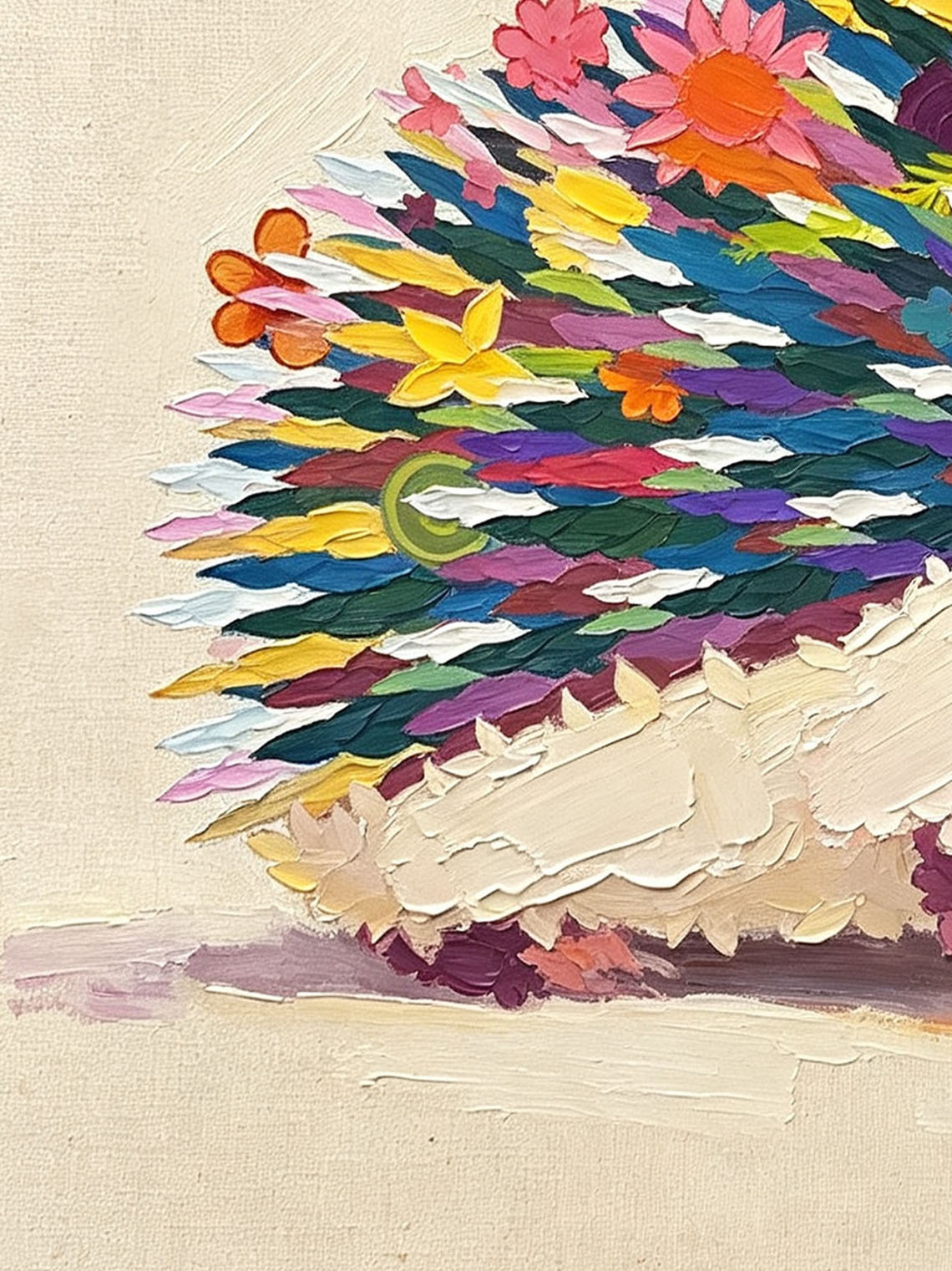 Rainbow Hedgehog Art Oil Painting Dining Room Wall Art ,Custom oil painting from photo ,Gift for Friend