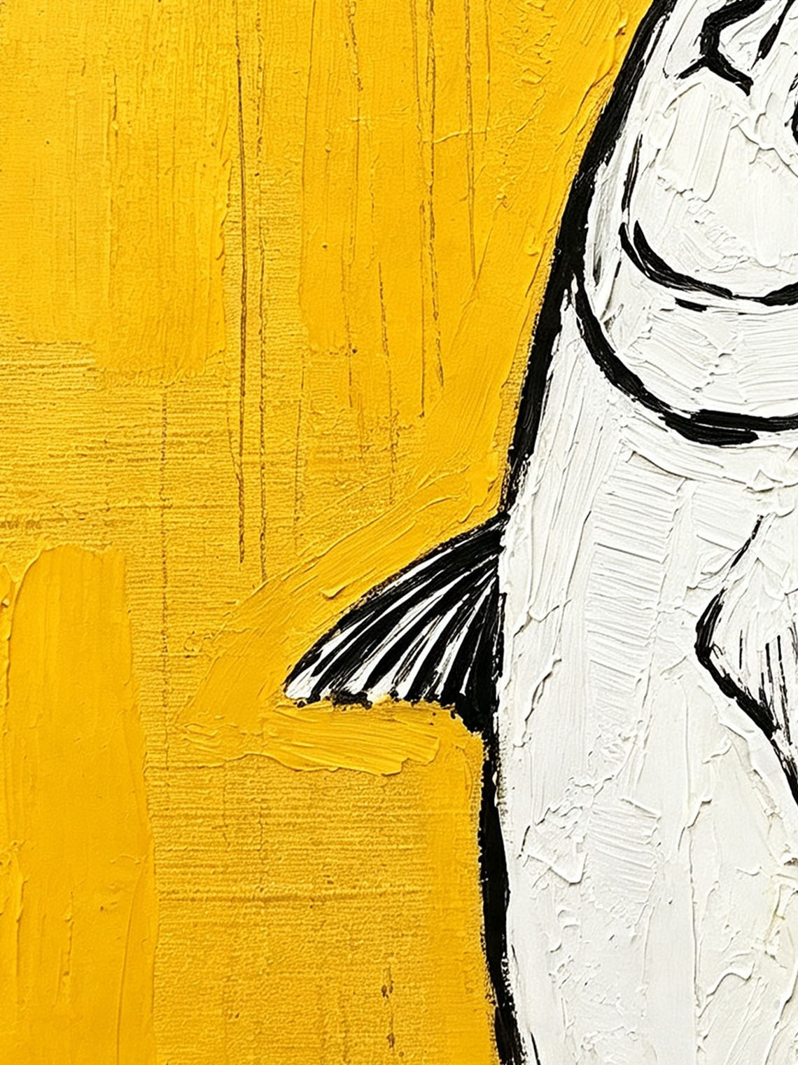 Fish Hands Yellow Oil Painting,Dining Room Wall Art ,Custom oil painting from photo, Gift for Friend