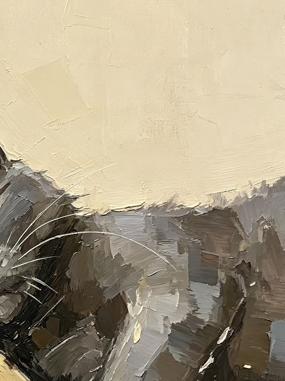 Sleeping Cat Book Dining Room Wall Art, Custom oil painting from photo ,Gift for Friend