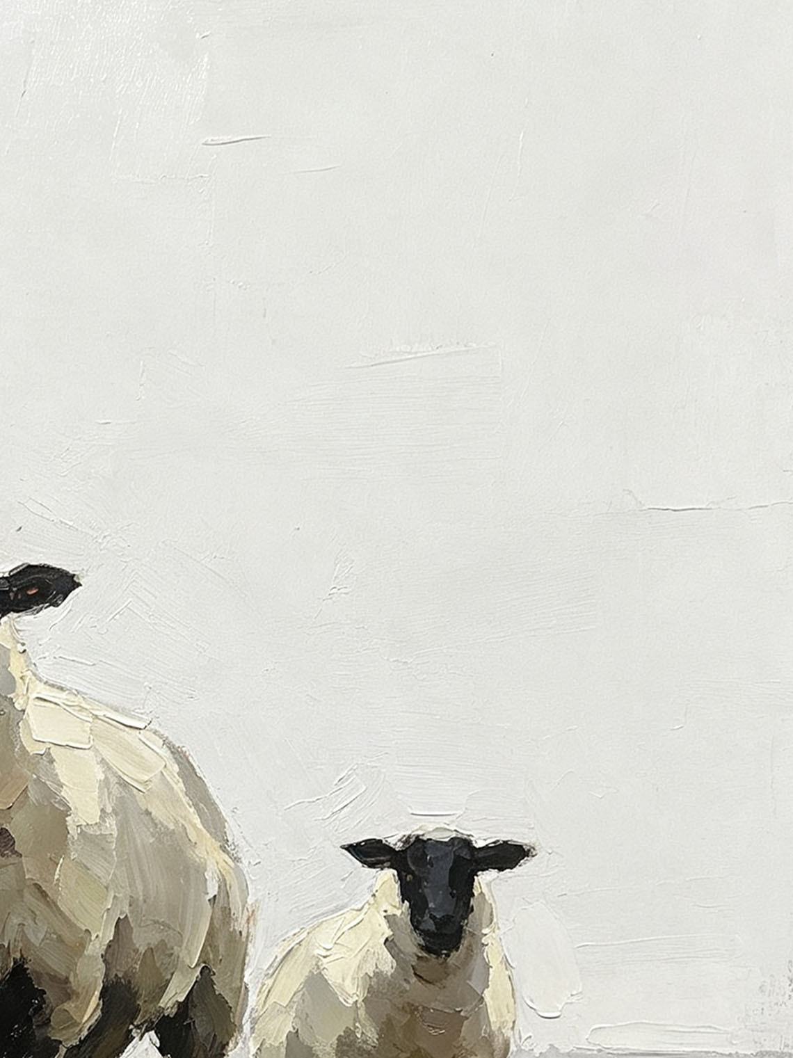 Sheep Family Meadow Oil Painting, Dining Room Wall Art,Custom oil painting from photo, Gift for Friend
