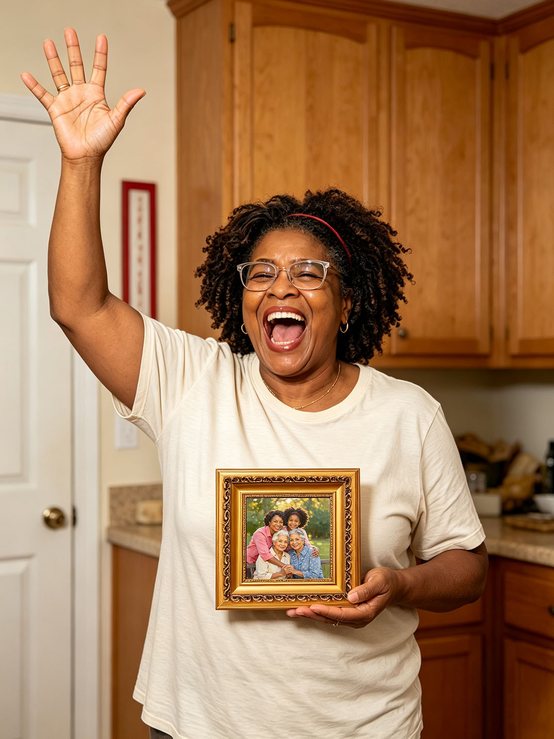 Fluffy White Cat with Hydrangea Portrait custom oil painting from photo, gift for friend, Size 4"×4"