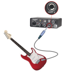 Freeboss External Usb Sound Card 24Bit 48KHz ASIO4ALL Computer Recording Studio Guitar 48V XLR Audio Interface Mini UC26