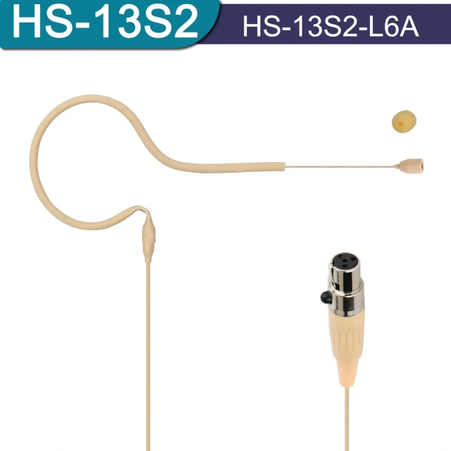 3 pin 4 pin Mini Single Ear hook Headset Microphone 3.5mm Omnidirectional Electret Headworn Mic for Interview Wedding HS-13S2