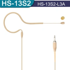 3 pin 4 pin Mini Single Ear hook Headset Microphone 3.5mm Omnidirectional Electret Headworn Mic for Interview Wedding HS-13S2
