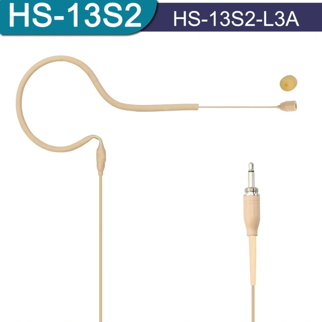 3 pin 4 pin Mini Single Ear hook Headset Microphone 3.5mm Omnidirectional Electret Headworn Mic for Interview Wedding HS-13S2