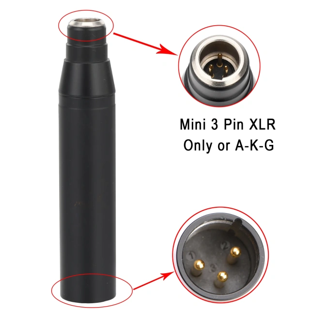 48V to 5V XLR Male Connector Converter 3 4 Pin 3.5MM Microphone Mini Metal Plug for Lavalier Headset Musical Instrument Mic P2