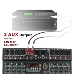 LOMEHO 8 Channels Mixing Console 99 DSP Effects 7 Band EQ 2 AUX Output 48V Audio Sound Mixer USB Bluetooth Dj Mix Table AM-GT8