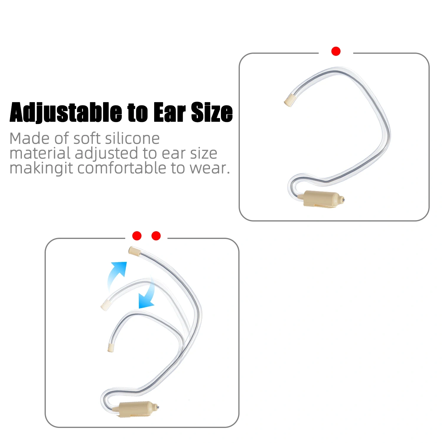 3 Pin 4 PIN Double Earhook Headband Headset Microphone 3.5mm Foldable Omnidirectional Electret Wired Headworn Mic HM-52S2