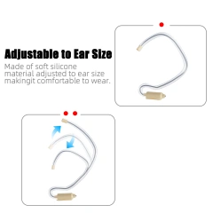 3 Pin 4 PIN Double Earhook Headband Headset Microphone 3.5mm Foldable Omnidirectional Electret Wired Headworn Mic HM-52S2