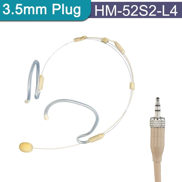 3 Pin 4 PIN Double Earhook Headband Headset Microphone 3.5mm Foldable Omnidirectional Electret Wired Headworn Mic HM-52S2
