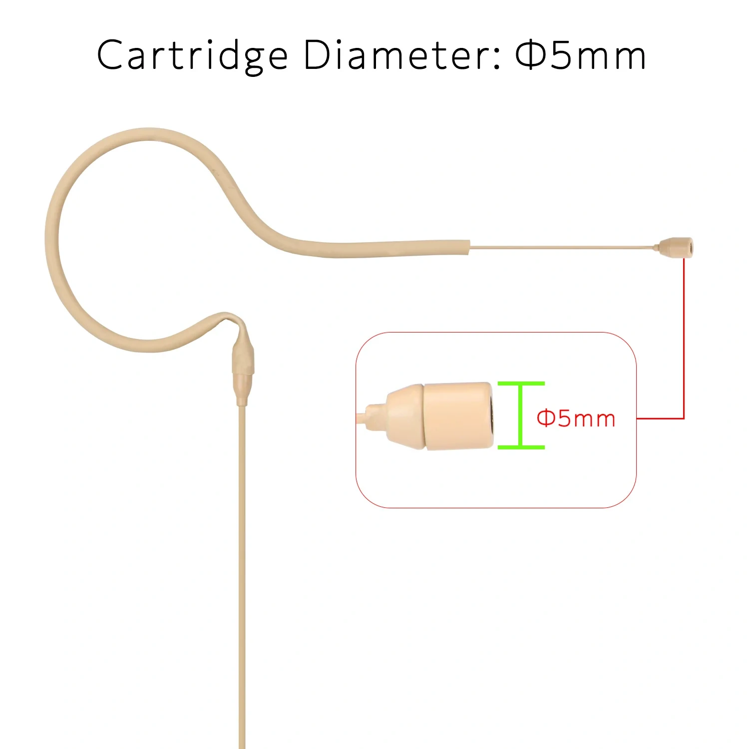 3 pin 4 pin Mini Single Ear hook Headset Microphone 3.5mm Omnidirectional Electret Headworn Mic for Interview Wedding HS-13S2