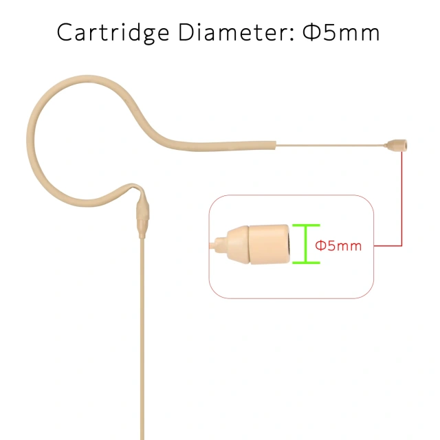 3 pin 4 pin Mini Single Ear hook Headset Microphone 3.5mm Omnidirectional Electret Headworn Mic for Interview Wedding HS-13S2