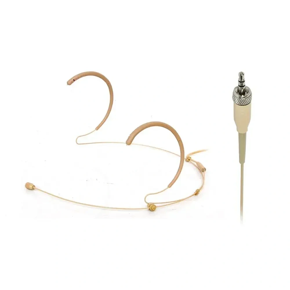 3 Pin 4 PIN Electret Condenser headband Headset Microphone 3.5mm Wired Double Earhook Headworn Mic HM-25S2