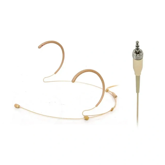 3 Pin 4 PIN Electret Condenser headband Headset Microphone 3.5mm Wired Double Earhook Headworn Mic HM-25S2