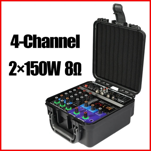 TEYUN 2*150W Power Mixer Amplifier Portable 4 8 Channel 24 DSP USB PC Recording Bluetooth 48V DJ Audio Console for Party PGA42