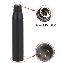 48V to 5V XLR Male Connector Converter 3 4 Pin 3.5MM Microphone Mini Metal Plug for Lavalier Headset Musical Instrument Mic P2