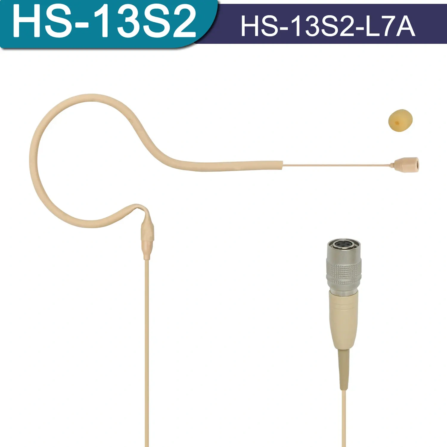 3 pin 4 pin Mini Single Ear hook Headset Microphone 3.5mm Omnidirectional Electret Headworn Mic for Interview Wedding HS-13S2