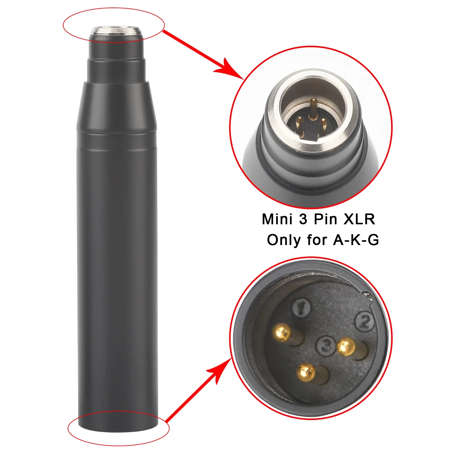 48V to 5V XLR Male Connector Converter 3 4 Pin 3.5MM Microphone Mini Metal Plug for Lavalier Headset Musical Instrument Mic P2