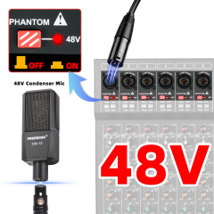 Lomeho 8 Channel 6 Mono 1 Stereo Sound Mixer PFL Monitor 320 DSP Mixing Table 48V Bluetooth 2 AUX Output Audio Console AM-UM8