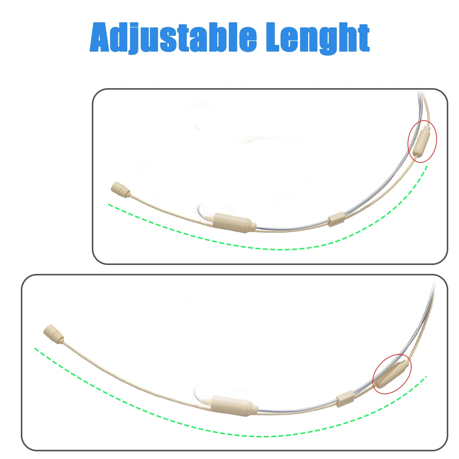 3 Pin 4 PIN Double Earhook Headband Headset Microphone 3.5mm Foldable Omnidirectional Electret Wired Headworn Mic HM-52S2