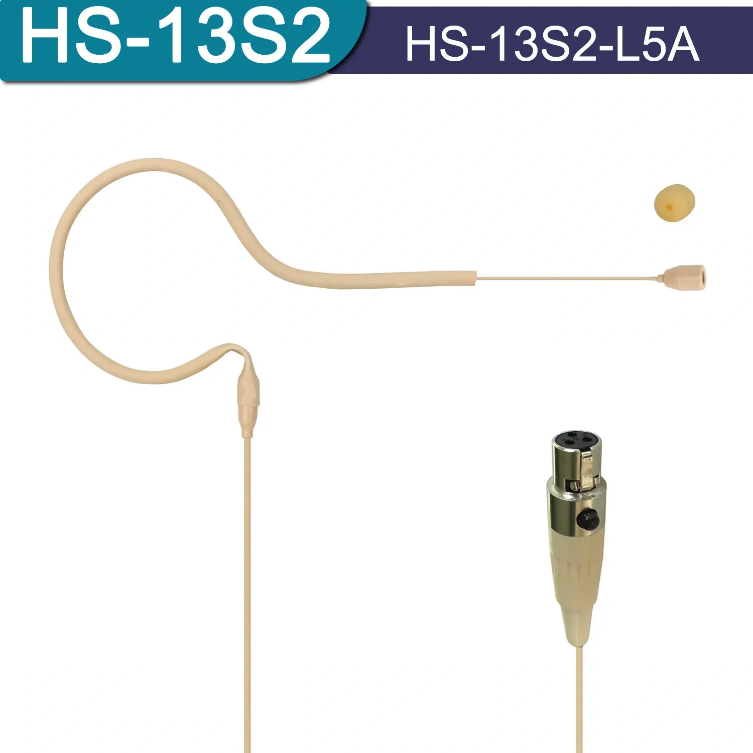 3 pin 4 pin Mini Single Ear hook Headset Microphone 3.5mm Omnidirectional Electret Headworn Mic for Interview Wedding HS-13S2