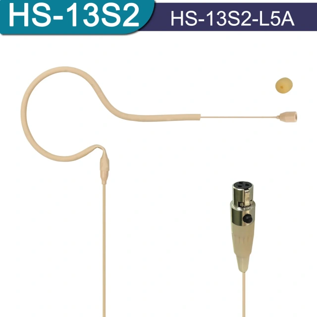 3 pin 4 pin Mini Single Ear hook Headset Microphone 3.5mm Omnidirectional Electret Headworn Mic for Interview Wedding HS-13S2