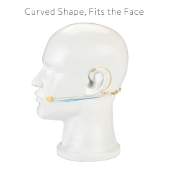 3 Pin 4 PIN Electret Condenser headband Headset Microphone 3.5mm Wired Double Earhook Headworn Mic HM-25S2