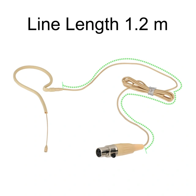 3 pin 4 pin Mini Single Earhook Headset Microphone 3.5mm Omnidirectional Electret Headworn Mic for Conference Concert HS-13S1