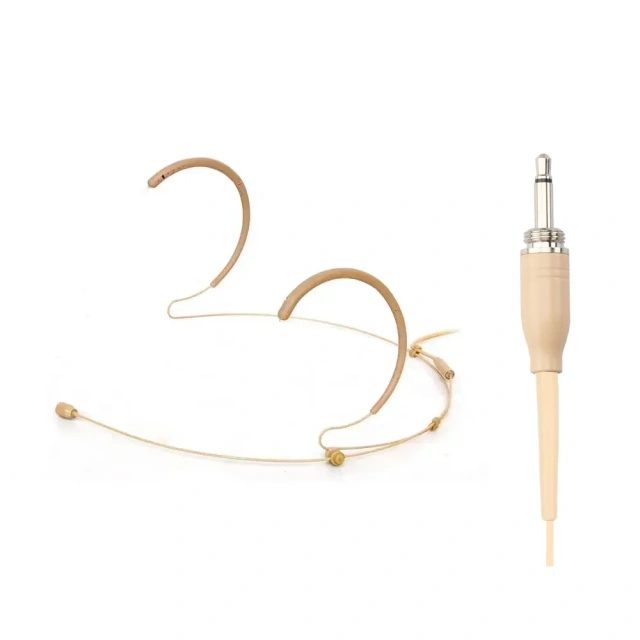 3 Pin 4 PIN Electret Condenser headband Headset Microphone 3.5mm Wired Double Earhook Headworn Mic HM-25S2