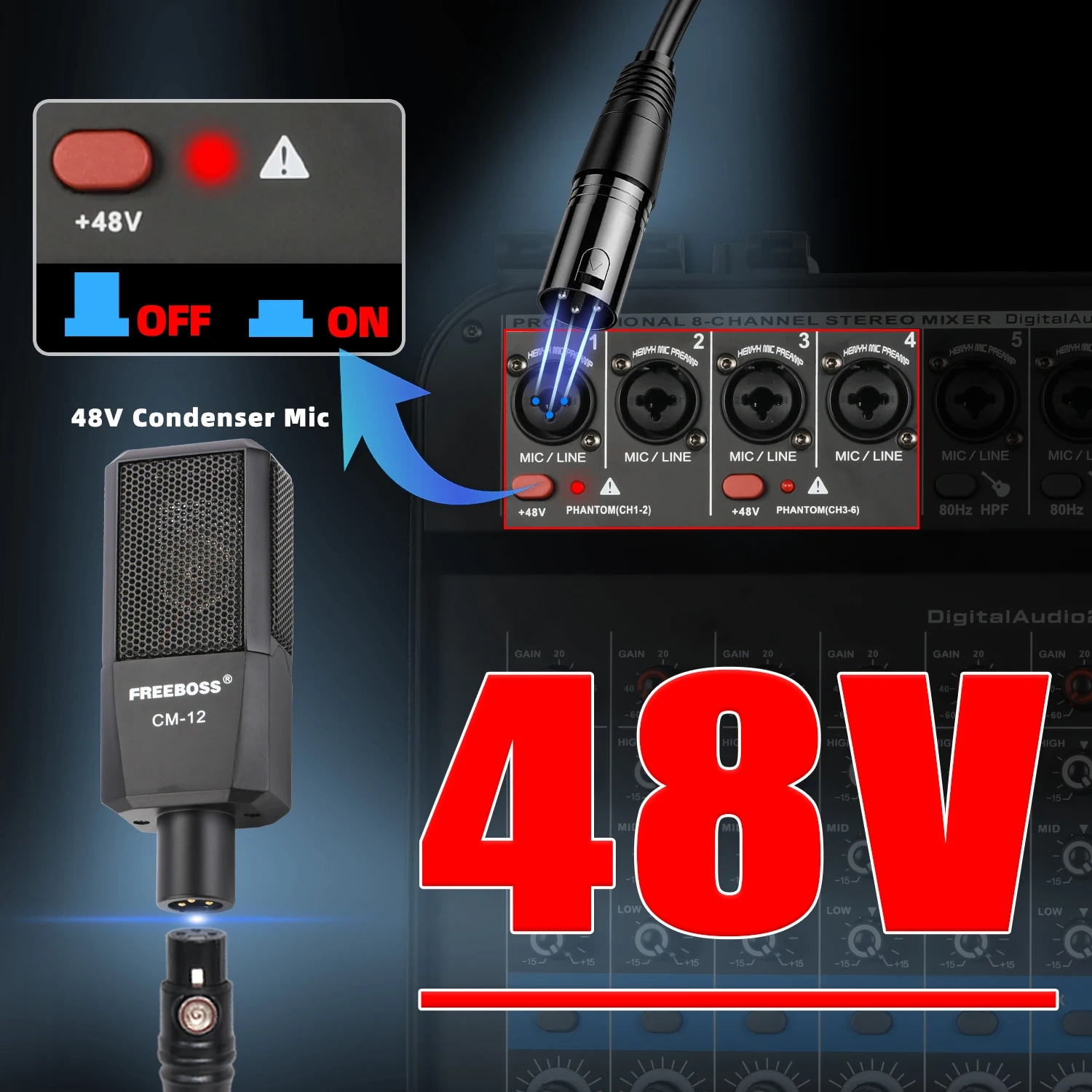 TEYUN 8 Channels Audio Power Mixer 48V USB Bluetooth  Mixing Console 2*200W 24 DSP Effects Sound Table with Amplifier PGA82