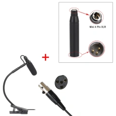 3 Pin 4 PIN Mini XLR Saxophone Microphone Supercardioid 3.5mm Trumpet Music Wind Instrument Sax Mic Horn IM-20