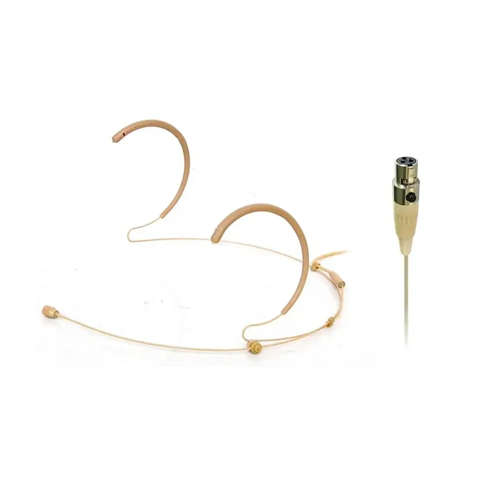 3 Pin 4 PIN Electret Condenser headband Headset Microphone 3.5mm Wired Double Earhook Headworn Mic HM-25S2