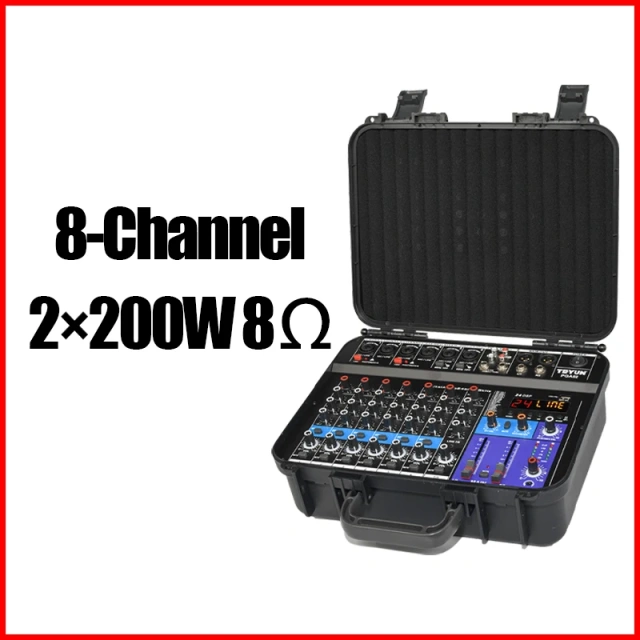TEYUN 2*150W Power Mixer Amplifier Portable 4 8 Channel 24 DSP USB PC Recording Bluetooth 48V DJ Audio Console for Party PGA42