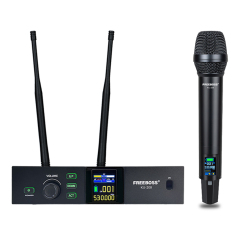 Professional UHF 100 Channels Wireless Microphone System Freeboss 40M Handheld Metal Dynamic Transmitter for Stage Show KU-208