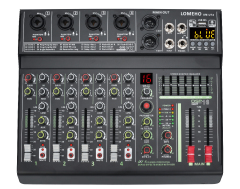 LOMEHO 4 Channel Mono Audio Mixers 7 Band EQ 16 DSP Effect Bluetooth Mixing Console 48V USB Record Sound Table Karaoke AM-UT4