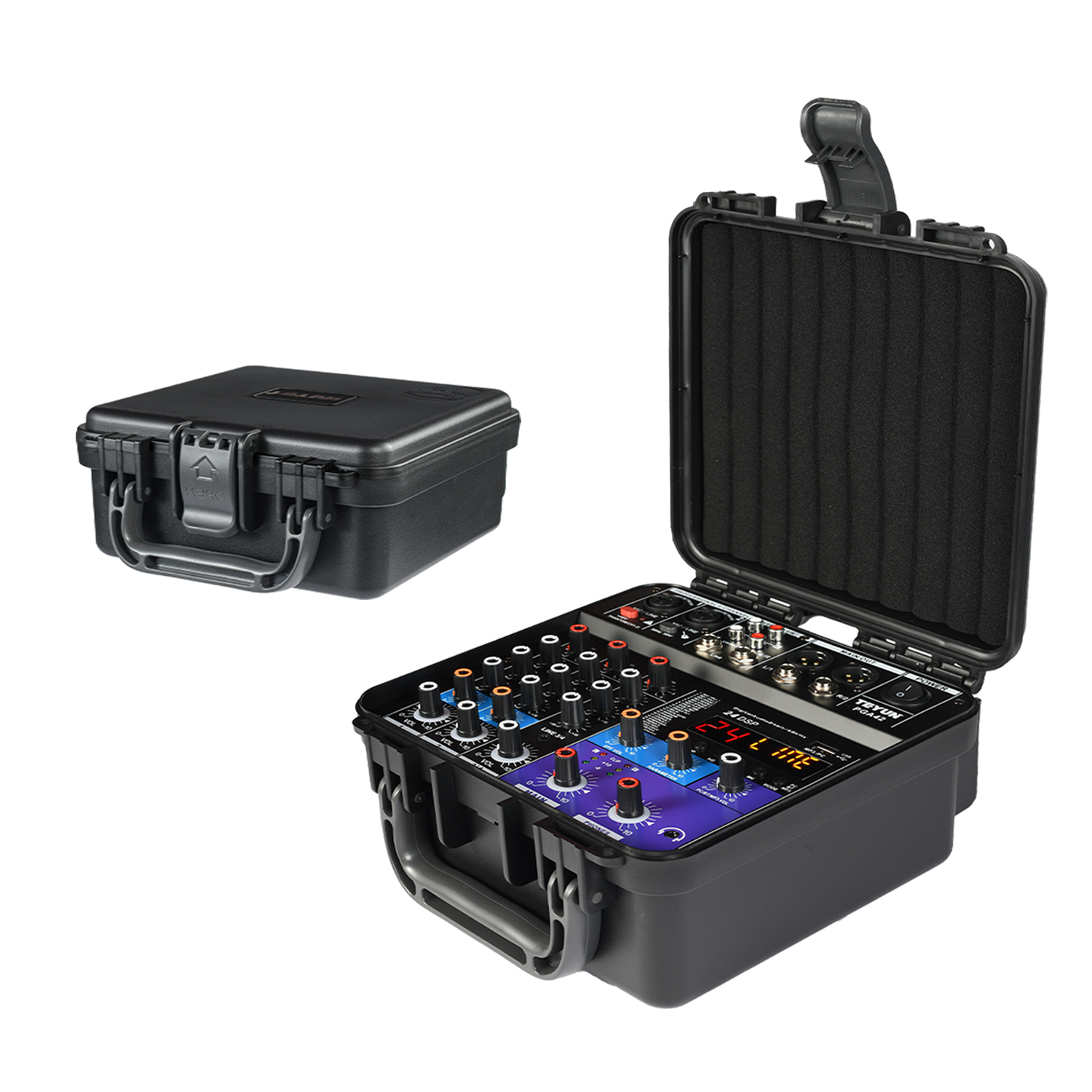 TEYUN 2*150W Power Mixer Amplifier Portable 4 8 Channel 24 DSP USB PC Recording Bluetooth 48V DJ Audio Console for Party PGA42