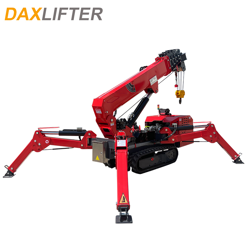 3-Ton Six-Section Boom Spider Crane | Compact Crawler Crane for Confined Spaces | DAXLIFTER