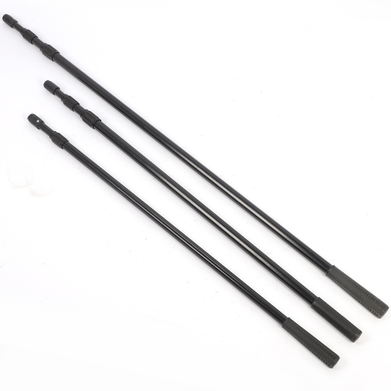 Black, thick, round fishing net handle