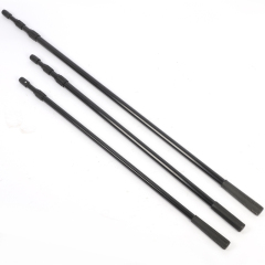 Black, thick, round fishing net handle